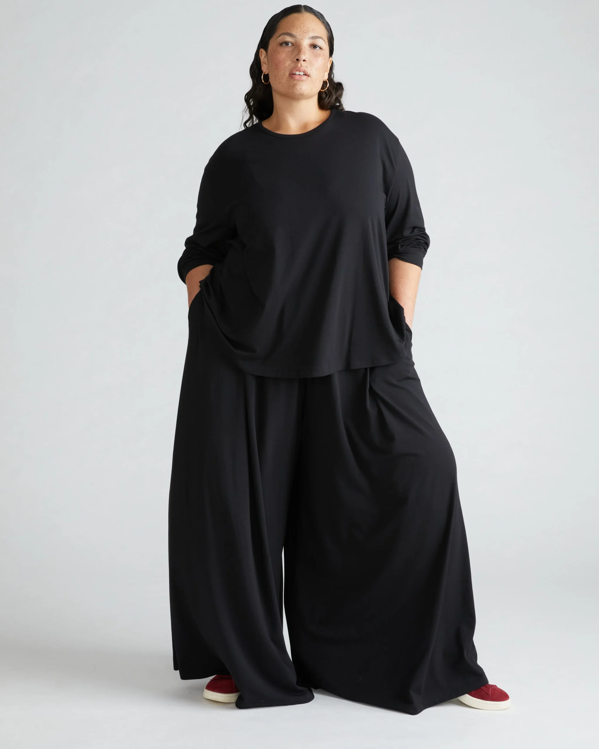 Pina Long Sleeve Lounge Tee Black
