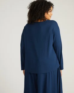 Pina Long Sleeve Lounge Tee Pageant Blue