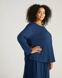 Pina Long Sleeve Lounge Tee Pageant Blue