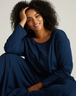 Pina Long Sleeve Lounge Tee Pageant Blue