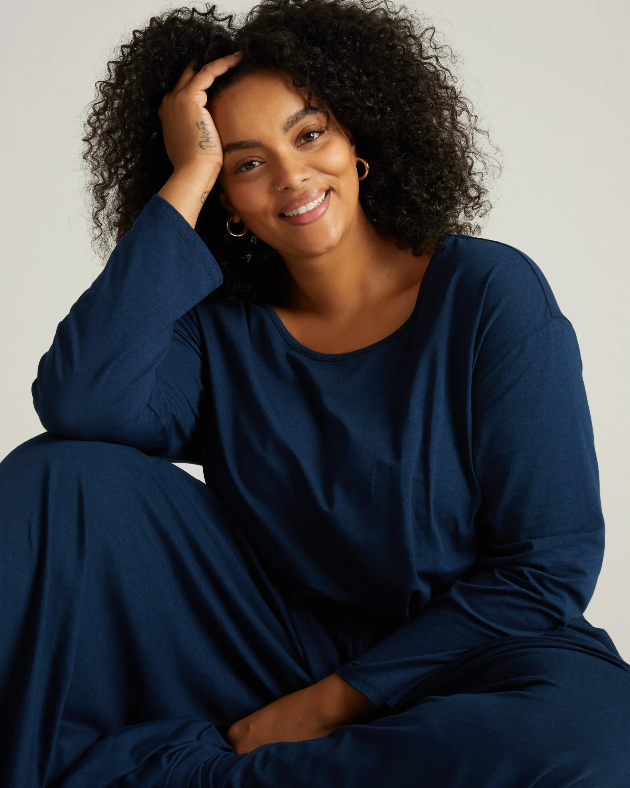Pina Long Sleeve Lounge Tee Pageant Blue