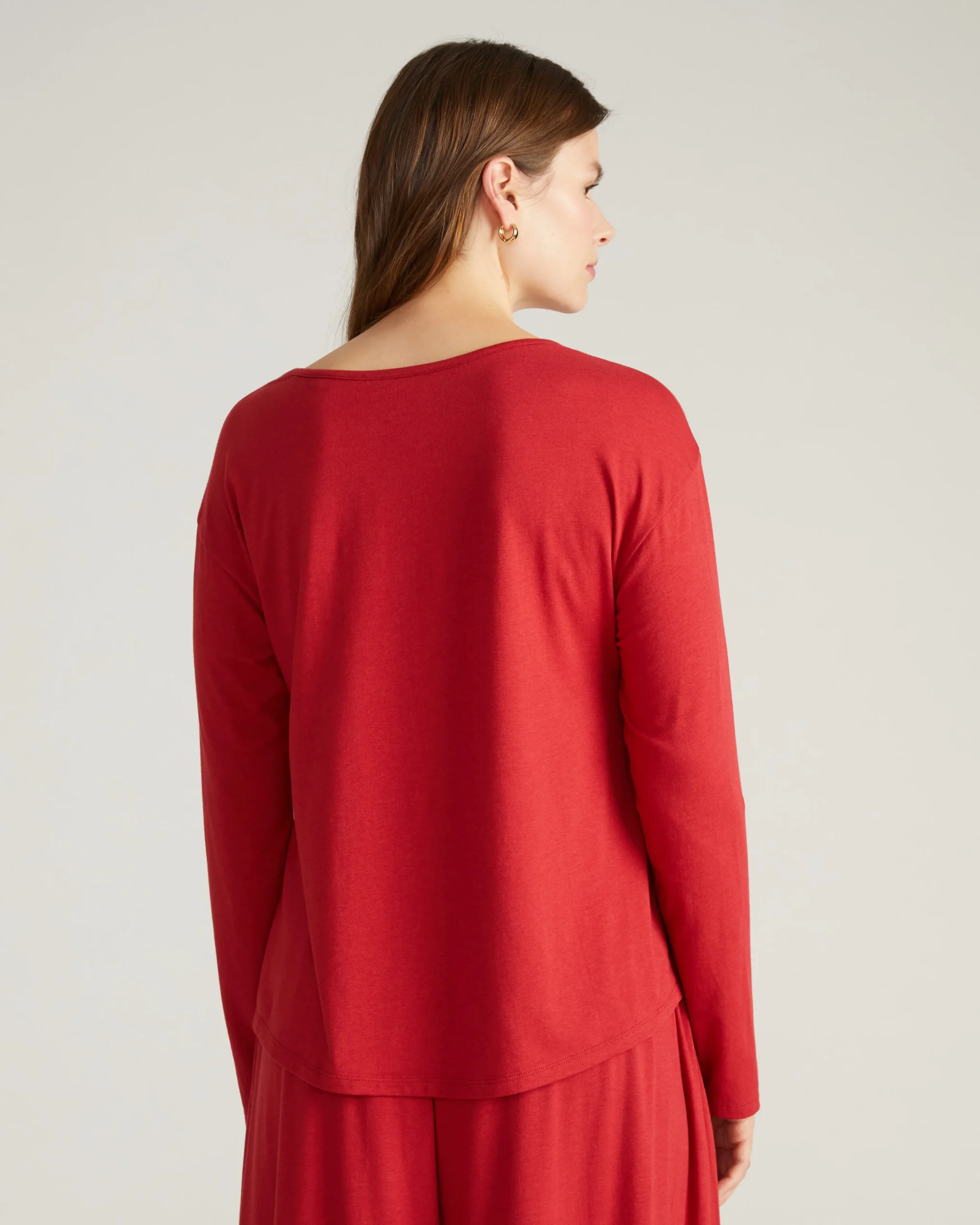 Pina Long Sleeve Lounge Tee Raspberry