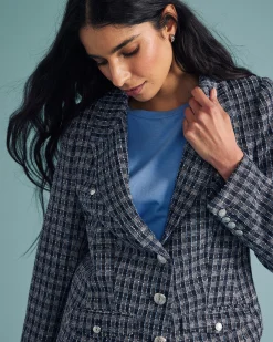 4 Pocket Ponte Blazer French Tweed