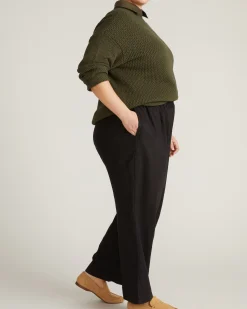 Positano Pointelle Mock Neck Sweater Camo