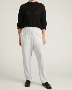 Positano Pointelle Mock Neck Sweater Black
