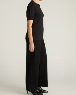 Pouf Sleeve Tee Black