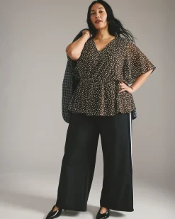 PowerPonte Denim Stephanie Pants Charcoal with Black/White Stripe