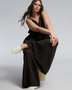 Promenade Linen Blend Jumpsuit Black