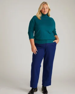 Renee Savvy Fine Knit Raglan Turtleneck Botanic
