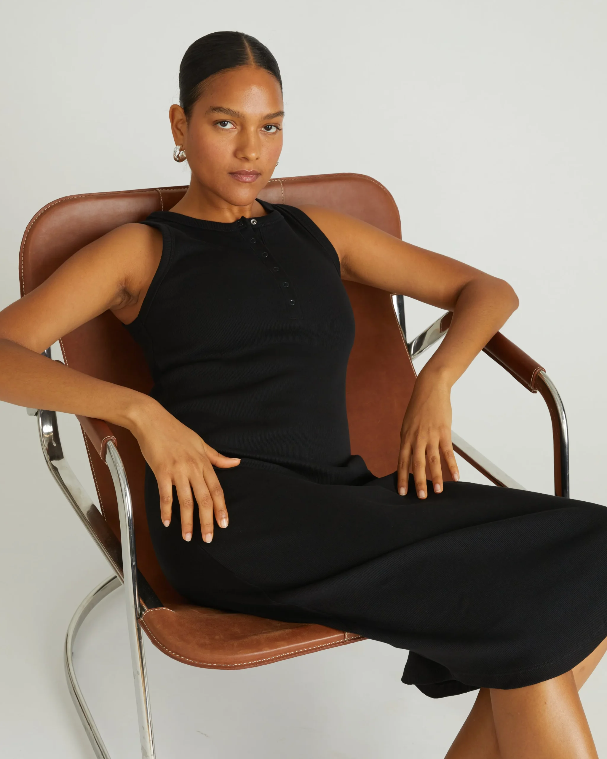 Romera Ribbed Dress Black