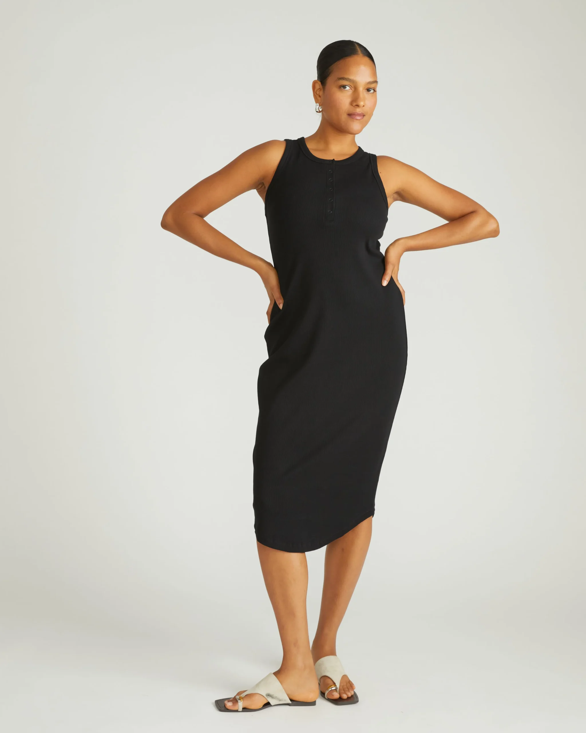 Romera Ribbed Dress Black
