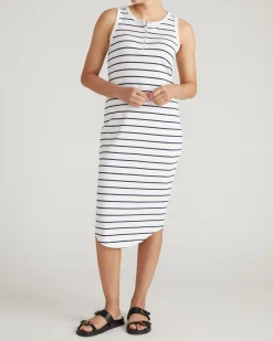 Romera Ribbed Dress Nautical Navy Stripe
