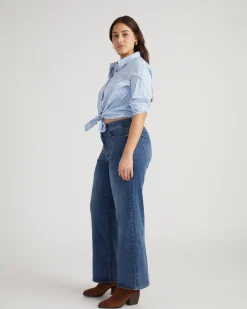 Roxy Relaxed Bootcut Jeans Anzio Blue