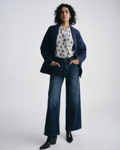 Roxy Relaxed Bootcut Jeans Field Of Dreams Indigo