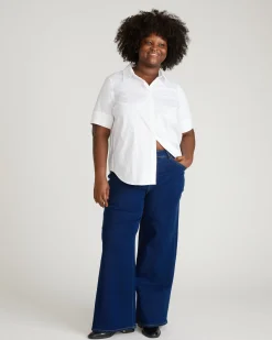 Roxy Relaxed Bootcut Jeans River Blue Wash