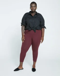 Roya Cropped Leggings 23 Inch Black Cherry