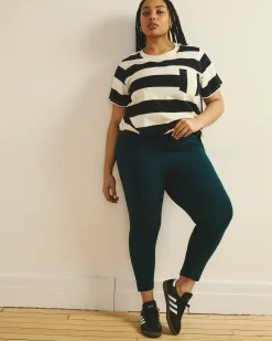 Roya Cropped Leggings 23 Inch Deep Sea
