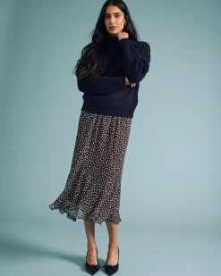 Safiya Cable Knit Sweater Midnight