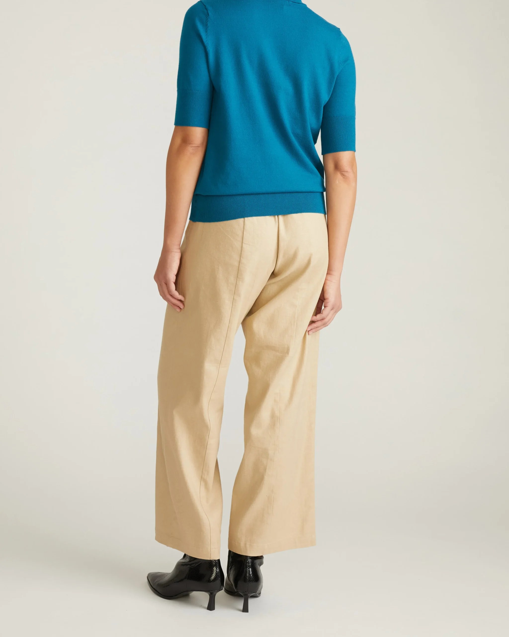 Savvy Fine Knit Turtleneck Sweater Top Blue Beetle