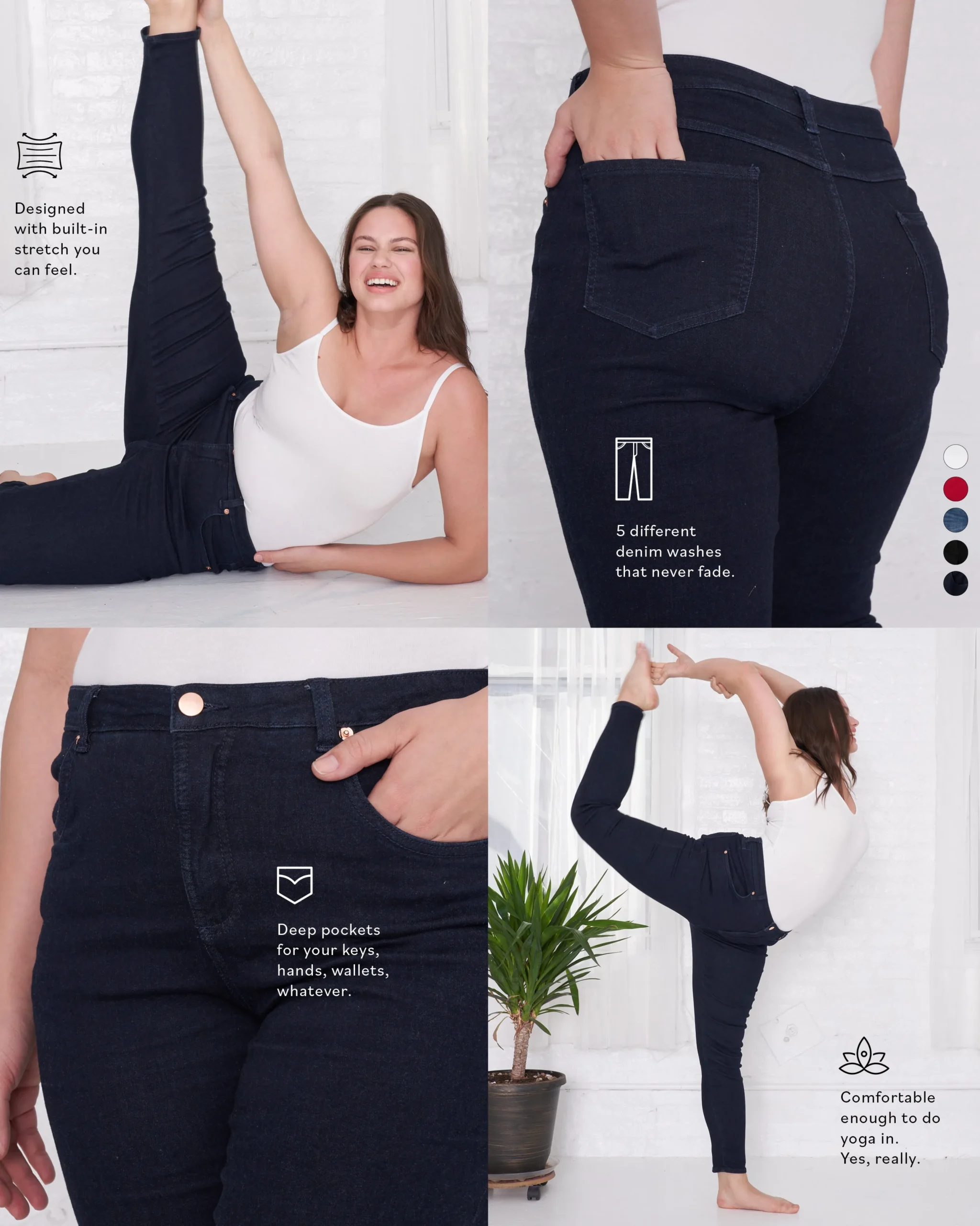 Seine High Rise Skinny Jeans 27 Inch Dark Indigo