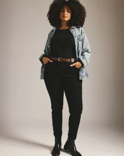 Seine High Rise Skinny Jeans 30 Inch Jet Black