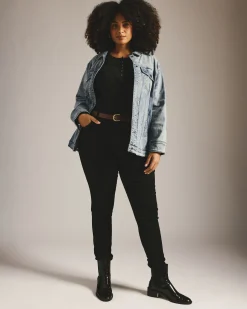 Seine High Rise Skinny Jeans 30 Inch Jet Black