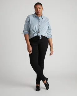 Seine High Rise Skinny Jeans 32 Inch Jet Black