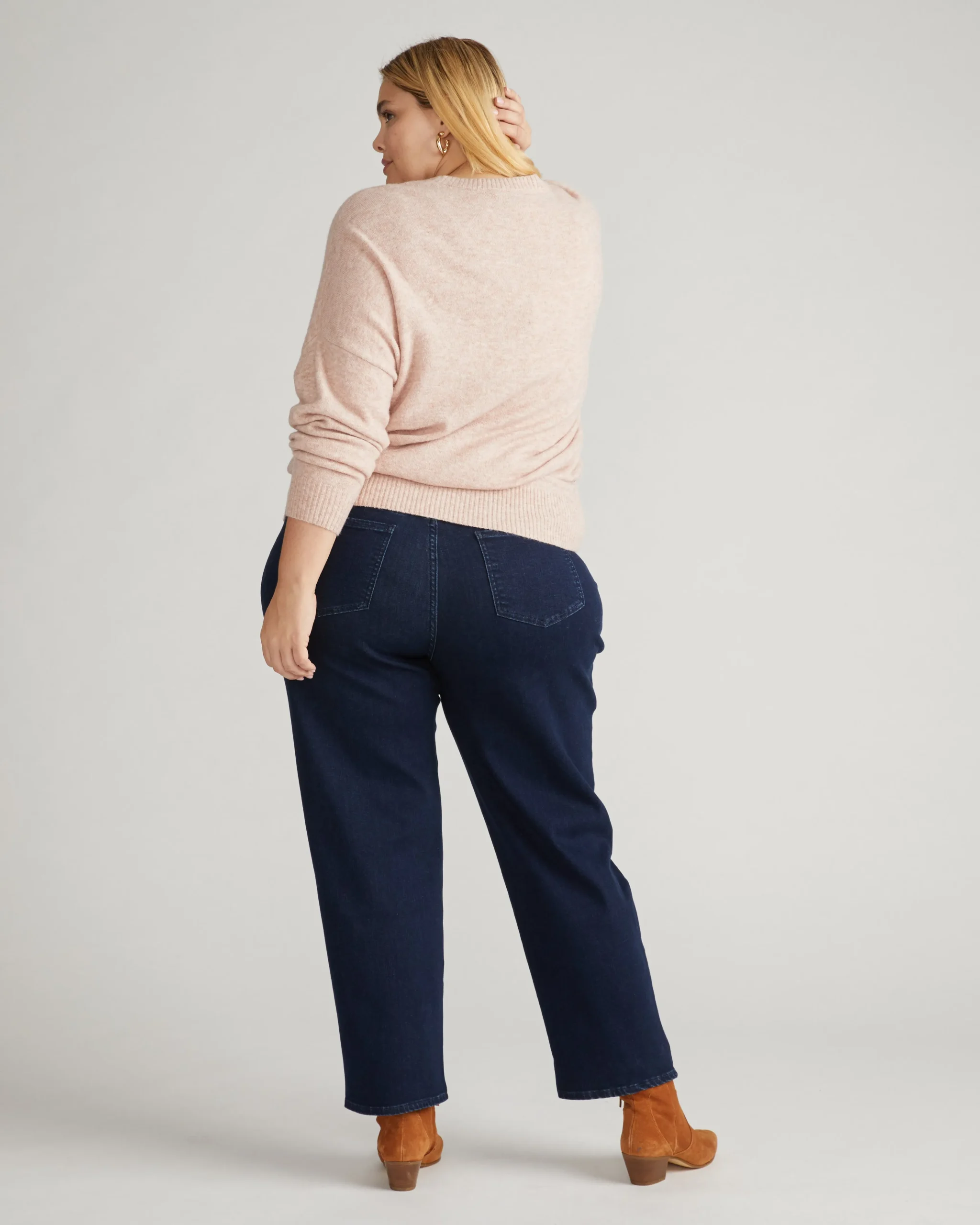 Seine High Rise Straight Leg Jean 29 Inch Dark Indigo