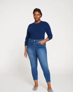 Seine Mid Rise Skinny Jeans 27 Inch True Blue