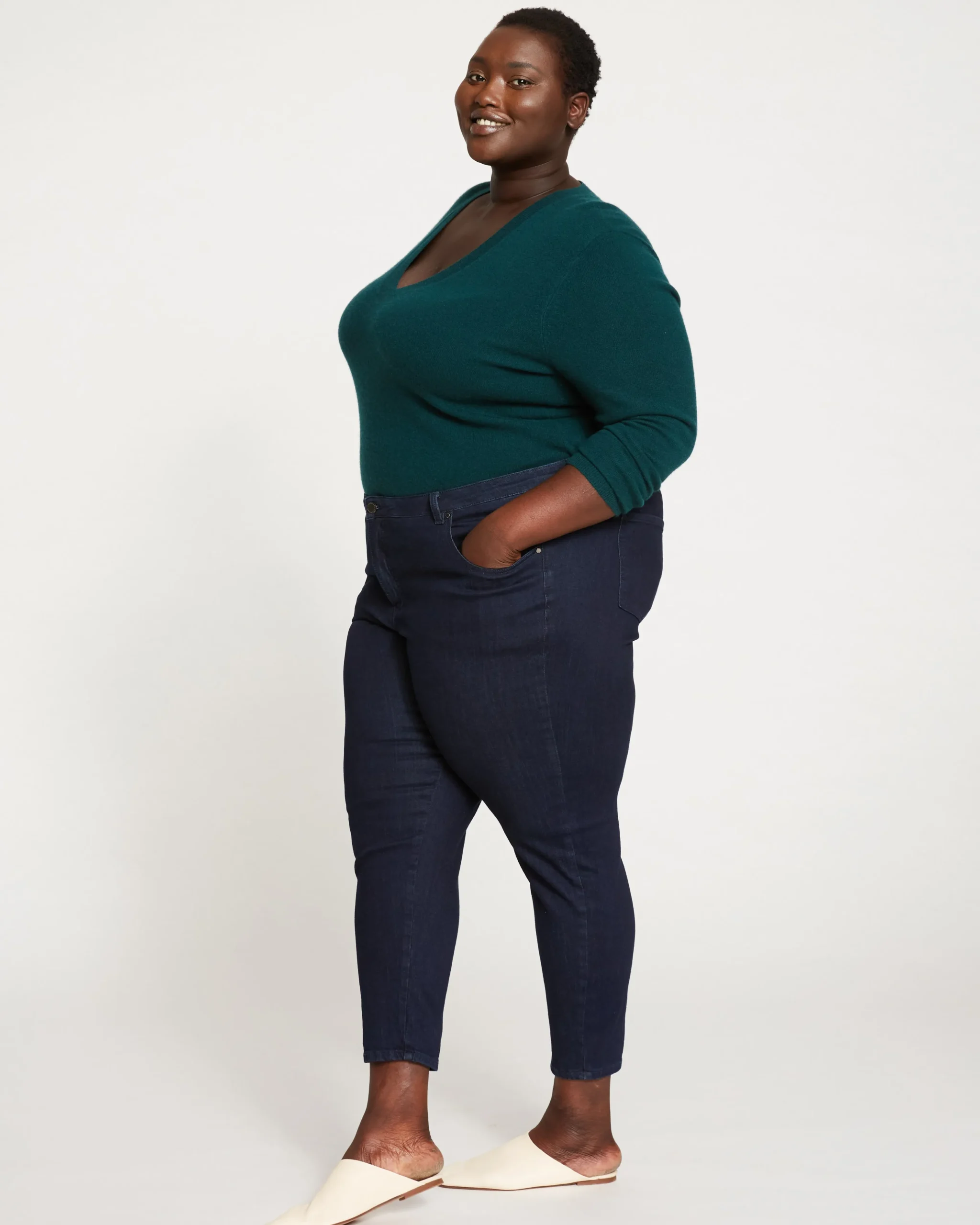 Seine Mid Rise Skinny Jeans 27 Inch Dark Indigo