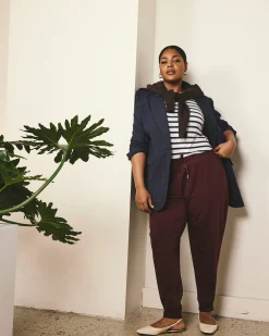 Selma French Terry Jogger Black Cherry