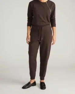 Selma French Terry Jogger Deep Brown