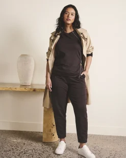 Selma French Terry Jogger Deep Brown
