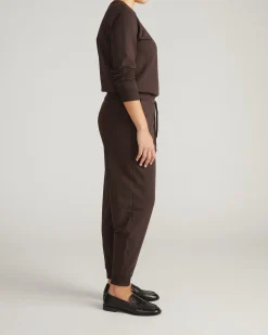 Selma French Terry Jogger Deep Brown