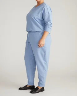 Selma French Terry Jogger Graceful Blue