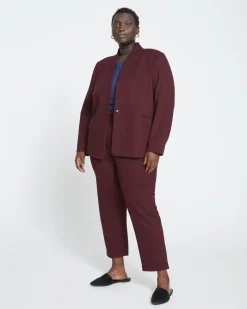 Smart Signature Ponte Pants Black Cherry
