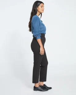Smart Signature Ponte Pants Slate Pinstripe