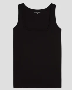 Square Neck Tank Top Black
