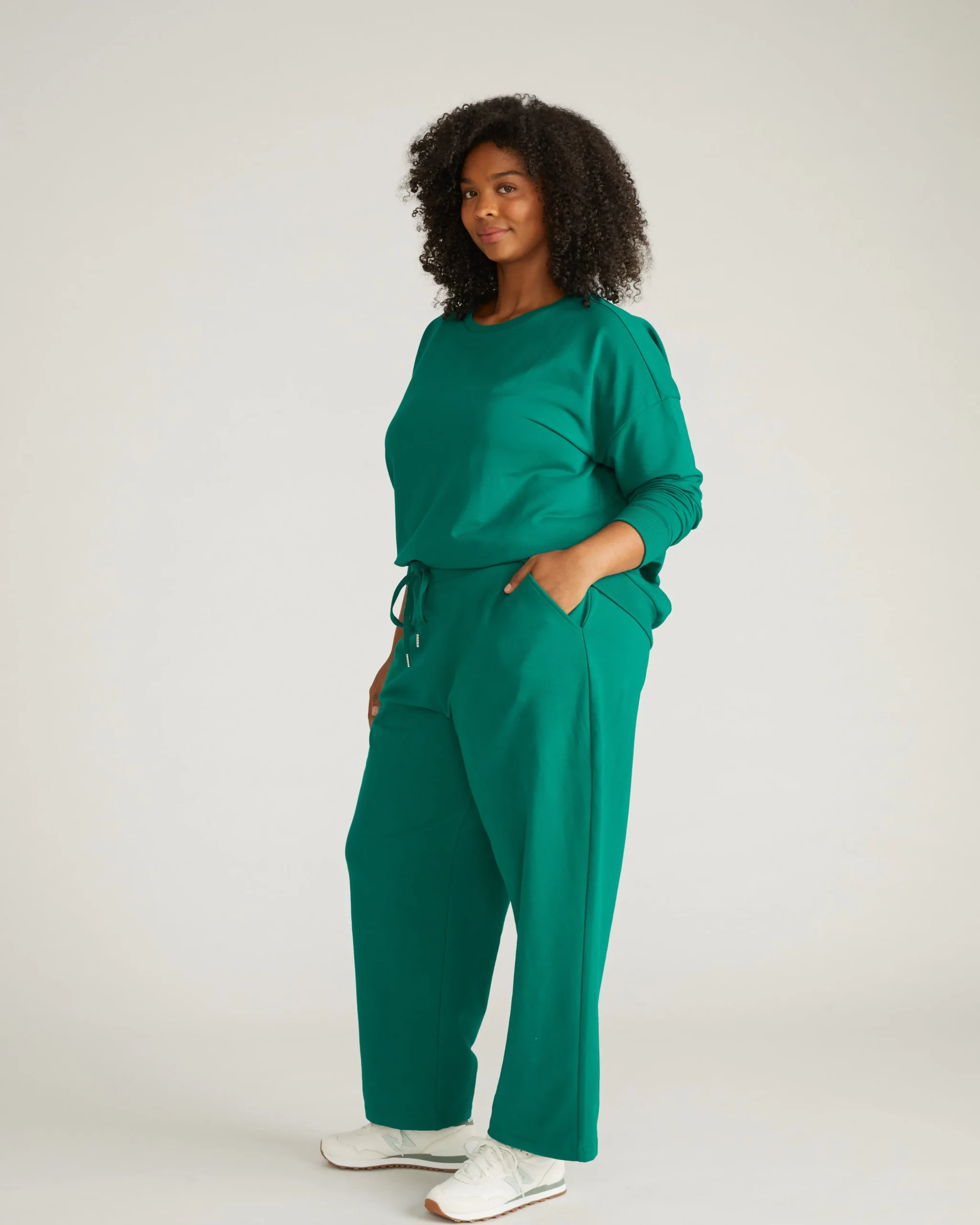 Straight Leg French Terry Sweatpants Aventurine