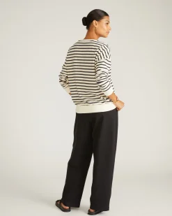Straight Leg French Terry Sweatpants Black