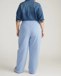 Straight Leg French Terry Sweatpants Graceful Blue