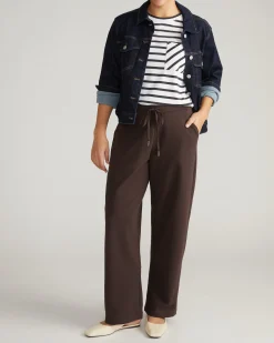 Straight Leg French Terry Sweatpants Deep Brown