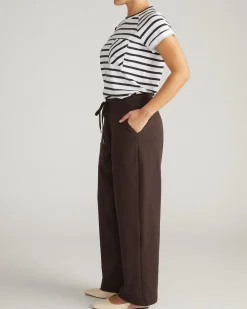 Straight Leg French Terry Sweatpants Deep Brown