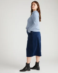 Suzi Corduroy Skirt Pageant Blue