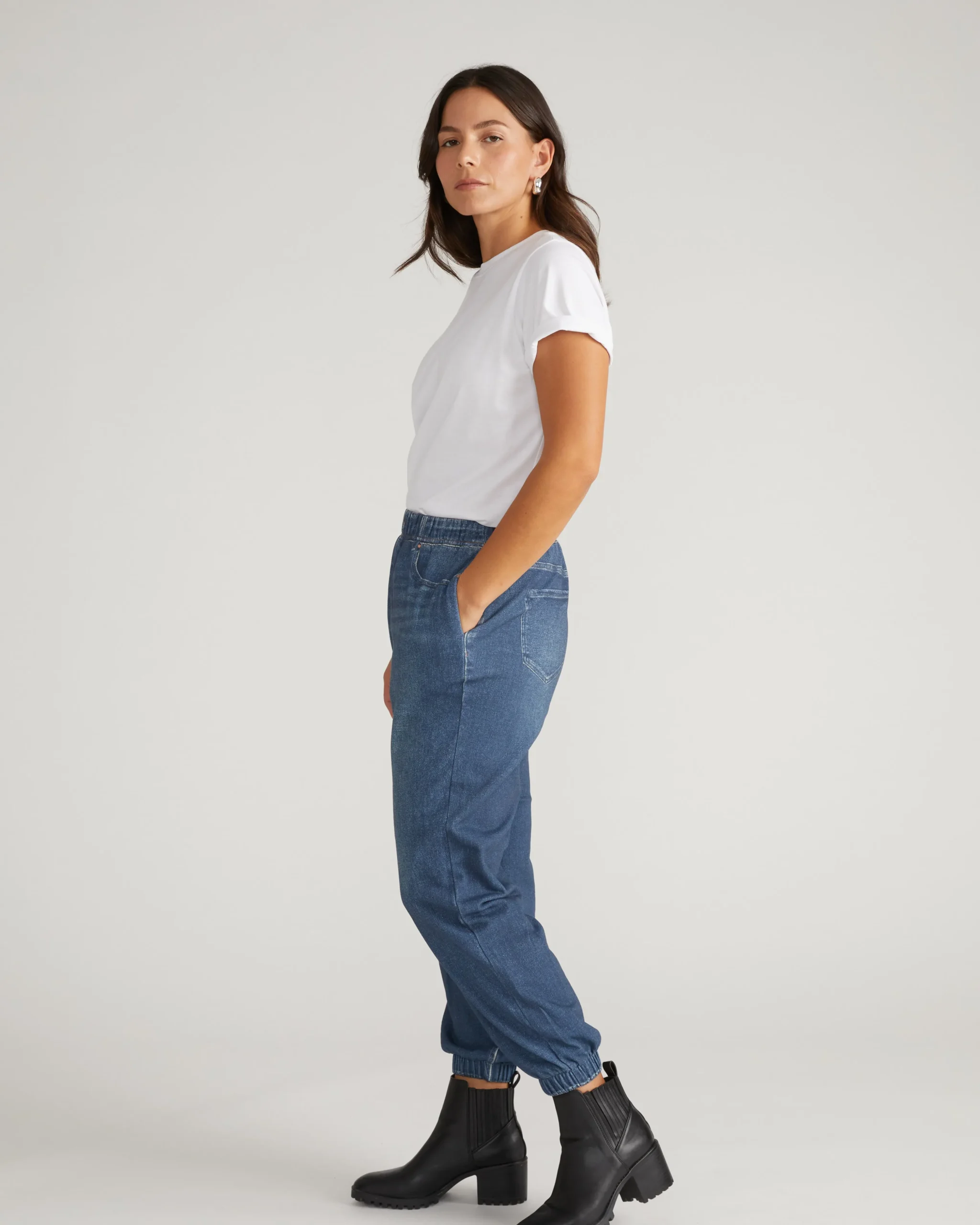 Sweatpant Jogger Jeans Saddle Blue