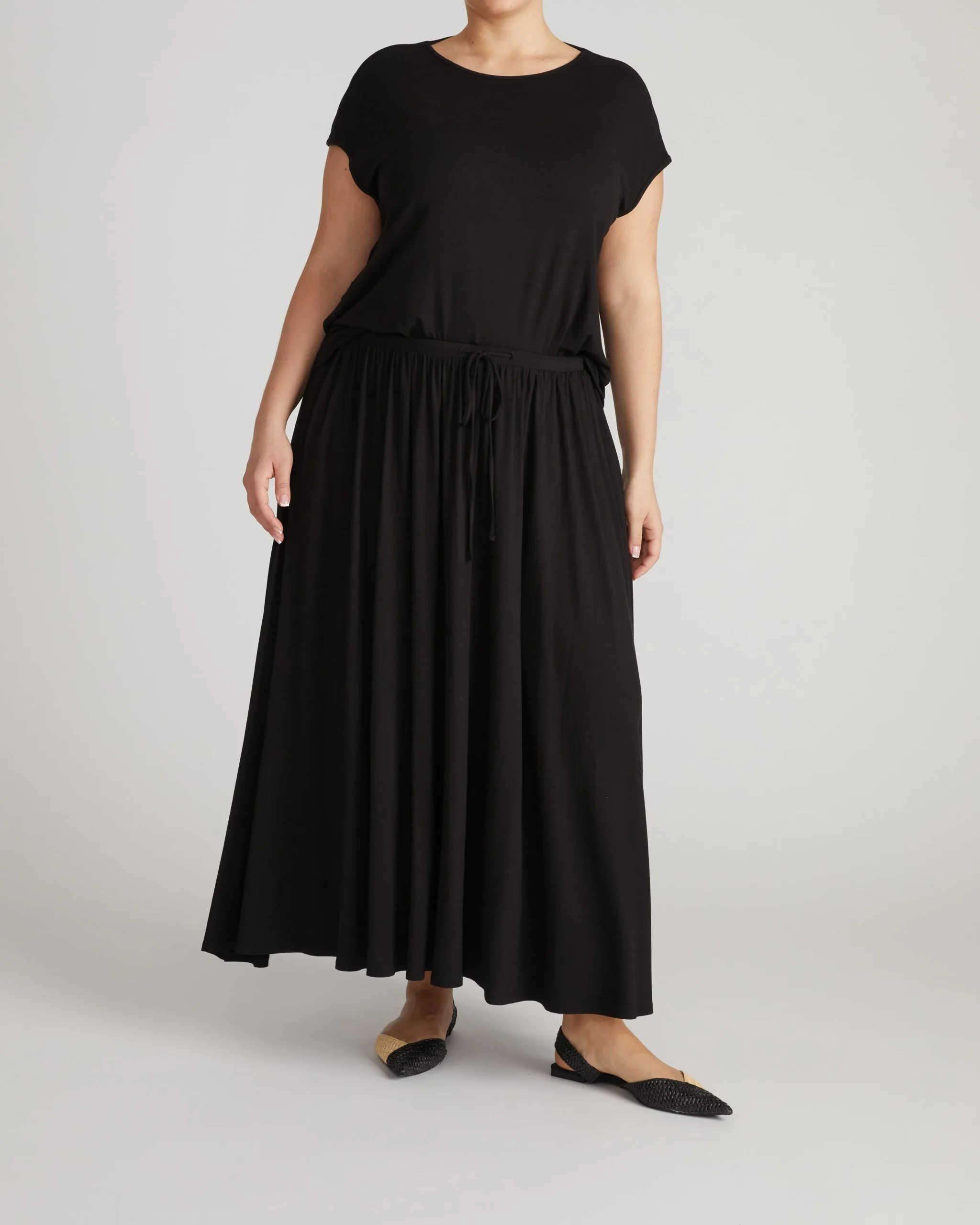 Tessa Liquid Jersey Skirt Black