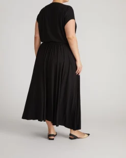 Tessa Liquid Jersey Skirt Black