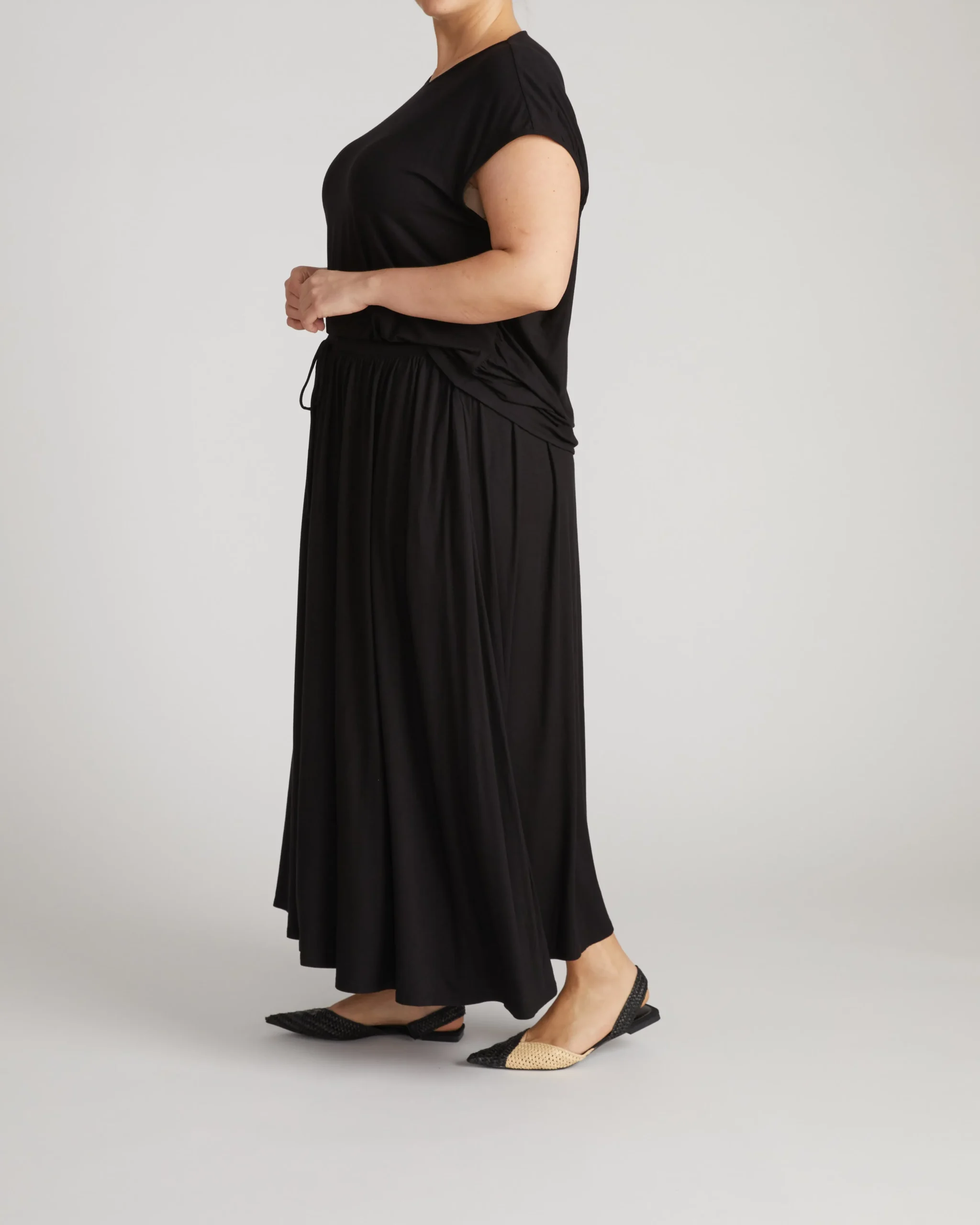Tessa Liquid Jersey Skirt Black