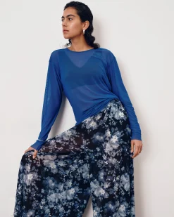 Thames Mesh Pants Tumbling Bouquet Print