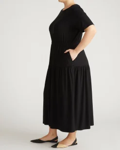 Thea Divine Jersey Midi Dress Black